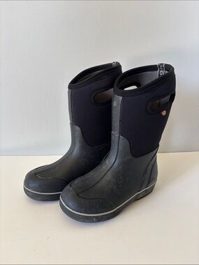 Bogs Youth Waterproof Insulated Rain Boots Black Size 2